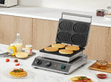 Commercial Maker, 4PCS Round Baker Machine,1750W Non-Stick Stainless Steel Belgian V952-SYBLSHFBJDPF0EHRRV3