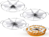 3 Pieces 8-cut, 7-cut and 6-cut Pie Cutter 10.6 Inches Diameter Stainless Steel Pie Slicer Rust V1259-DP01-F-132