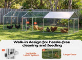 i.Pet Chicken Coop Rabbit Hutch Outdoor Run Walk in Hen Cage Ferret House 2.8x1x1m PET-CHICK-CAGE-3X1