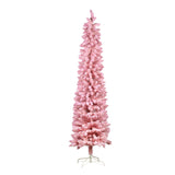 Christabelle LED Christmas Tree 1.8m Pink Candy Floss Pre-Lit Lights Multicolour Slim 112_OPCP6