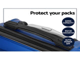 Wanderlite 20" 24" 28" Luggage with TSA Lock Spinner Travel Suitcase Carry On Hard Shell Luggage LUG-ABS-LINE-3SET-BU