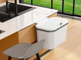 Hanging Trash Can for Cabin Door Wall Mounted Garbage Bin Undersink Waste Bask with Sliding Lid V1369-AZ3-W-11156