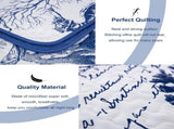 Navy Blue Coastal Aura Bedspread Coverlet 3 Piece Set V745-AC081124Q13U
