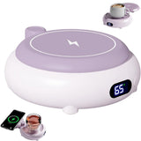 Coffee Mug Warmer for Desk, 3 Heating Setting 2-in-1 Rechargeable Mug Warmer Phone Chargers Timing V1370-AZ4-13289