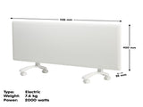 Nobo 2000W T2-NTL4T20 Electric Panel Heater with Timer Tilt Switch Silent Operation & Allergy-F
