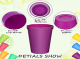 Tutuviw 7oz Plastic Kids Cup Set of 8 Children Drinking Cups, Reusable Juice Tumblers, Unbreakable V1189-WXFWAL-20260319-00237