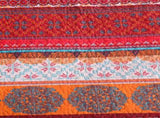 100% Cotton Rust Sapphire Boho Floral Coverlet Bedspread Set V745-MMPAC060969Q13U