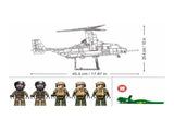 Sluban B1537 Model Kit 144 MV-22 Osprey Tiltrotor Helicopter Plane Military Air Force Building SLB1537