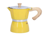 300ML Coffee Pot Moka Maker Coffee Kettle for Gas Stove Ethanol Stove Electrothermal FurnaceYellow V1294-YM0901-3118210170212
