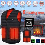 M Electric Vest Heated Jacket USB Thermal Warm Heat Pad Winter Body Warmer Unisex V201-W12958066