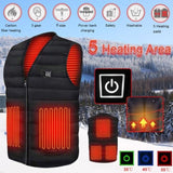 M Electric Vest Heated Jacket USB Thermal Warm Heat Pad Winter Body Warmer Unisex V201-W12958066