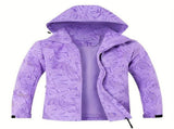 Plus Size Women'S Jacket Spring Autumn Outdoor Coat Detachable Hood Jacket - Purple - Size S V1106-M-APP-11757-PURP-SAUSEU46