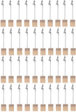 40-Pack Wooden Cube Photo Holders with Alligator Clips for Memos, Cards and Place Names V1188-MS-731-078