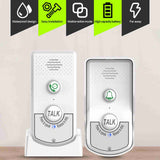 Wireless Doorbell Intercom Rechargeable Smart Intercom Doorbells for Home Real Time 3 Volume Levels V1294-YM0901-HS7009-W-2