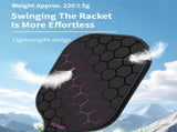 Black and Pink Lightweight Fiberglass Pickleball Paddle Set - 2 High-Rebound Rackets with PU Comfort V888-ELOSUNG49446
