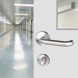 Stainless Steel Aisle Handle Lock Door Lock Kit for Fire Emergency Exit Corridor V1294-YM0901-3114200041411