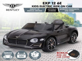 Kahuna Bentley Exp 12 Licensed Speed 6E Electric Kids Ride On Car - Black CAR-BEN-BK