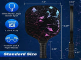 Paddle, Fiberglass Pickleball Set with 2 Pickleball Paddles, 4 Pickleball Balls, 1 Portable Carry V1369-AZ3-W-11824