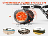 Kayak Cart, 90 kg Load Capacity, Foldable Kayak Trolley with 25.4 cm Solid Rubber Tires & 1 Ratchet V952-SPSPHTTC10IN3S906001V0