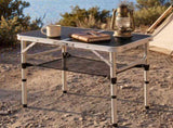 Weisshorn Folding Camping Table Adjustable Aluminium 60 x 40 cm Black XFEL-CAMP-AL-BK