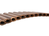 Handmade 15-Pipe Bamboo Pan Flute Natural Woodwind Instrument G-Tone V1188-RD-102588