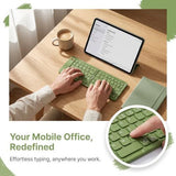 Portable Tri-Fold Bluetooth Keyboard 3-Channel Multi - Green - Size 28.2*9.7cm V1107-888-71437-GRN
