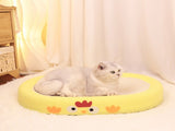 Oval-shaped braised chicken Large Cat Scratcher Bed 2 in 1 Sisal Scratching Pad & Plush Lounge Nest V888-ELOSUNG40439