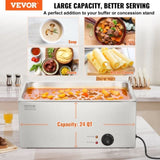VEVOR Commercial Electric Food Warmer Countertop Buffet 18L 1200W Bain Marie V952-SYSPBWQPTKWFVFYRFV3