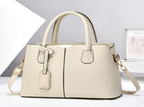 Women Leather Handbag Crossbody Shoulder Bag Tote Satchel Messenger Purse Beige V1369-AZ3-W-10880