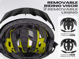 OutdoorMaster Bike Helmet Adult Men Women MIPS Certified Bicycle Helmet with Two Removable Liners & V1168-0B-DNEM-XI0L