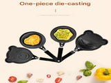 5-PCS Mini Non-Stick Egg Frying Pan Cartoon Shaped Omelette Cooker Mould for Breakfast Pancakes and V888-ELOSUNG40887