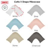 Algodon 300TC Cotton V Shape Pillowcase Denim V442-INT-PILLOWC-300TC-DENIM-TR