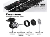 Wanderlite 3Set 20-24-28 Inch with TSA Lock Spinner Carry On Hard Shell Travel Suitcase LUG-ABS-BOS-3SET-SV