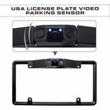 3-in-1 Car Reversing Camera & Parking Sensor System with Monitor - License Plate Frame Mount, V888-ELOSUNG35856