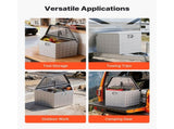Trailer Tongue Box, 838 x 483 x 457 mm Aluminum Trailer Tongue Tool Box, Heavy Duty Storage V952-TCGJX33X19X1G70EW001V0