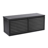 Gardeon Outdoor Storage Box 390L Container Lockable Garden Bench Shed Tools Toy All Black OSB-S390-ABK