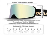 DOTUGE DGZ-Z19XS Series Ski Goggles with Magnetic Quick-Change Lens, Double-Layer Anti-Fog UV400 HD V1341-ZY-YDZWJR6X-H