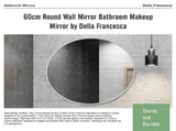 60cm Round Wall Mirror Bathroom Makeup Mirror by Della Francesca V63-833671