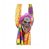 5.6 Ft Halloween Hanging Animated Talking & Shaking Scary Clown with Chain, Touch Activated for V1366-AZ2-W-17878