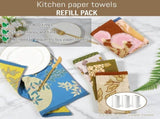 Cotton Tea Towel, Botanical and Floral Prints, Absorbent and Fast Drying Resist Smell Buildup for V1366-AZ2-W-15542