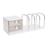Desk Organizer with Bookends Desktop Storage Box Multi Functional Desk Shelf Organizer for Home V1294-YM0901-3117250168411