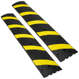 VEVOR 2PCs 6 ft Rubber Speed Hump, 2 Channel, 10000 kg/axle Capacity Heavy Duty Traffic Speed Bump, V952-JSDDLBHQXJZTA59NFV0