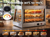 Devanti Commercial Food Warmer 1500W 3 Shelf Heated Display Cabinet FW-600M-SI