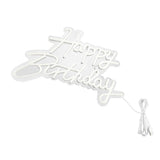 Happy Birthday Neon Sign for Backdrop Acrylic USB Powered LED Neon Sign Light for Birthday Party V1294-YM0901-3115240030811