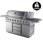 EuroGrille 8 Burner Outdoor BBQ Grill Barbeque Gas Stainless Steel Kitchen Commercial V219-COKBBQEUGABR8