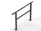 Outdoor Handrails for Steps, 2-3 Step Stair Rail Kit, Black Square Tube with Horizontal Bar, Carbon V952-FGDHGZLSLZFSL90M7V0
