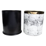 Versatile Home Trash Can, White Marbling, Thickened Base, Easy Use V1366-AZ2-W-23769