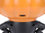 Talking Singing Pumpkin Figurine with Projector Lighted Pumpkin Desktop Ornament for Holiday Prop V1294-YM0901-3115250087011