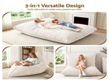Artiss 3 in 1 Bean Bag Chair Cover Convertible Bean Bag for Adults, Corduroy Stuffed BD-COVER-3IN1-BE