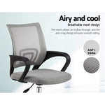 Artiss Mesh Office Chair Mid Back Grey OCHAIR-G-2004-GY